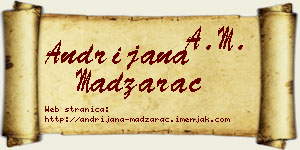 Andrijana Madžarac vizit kartica